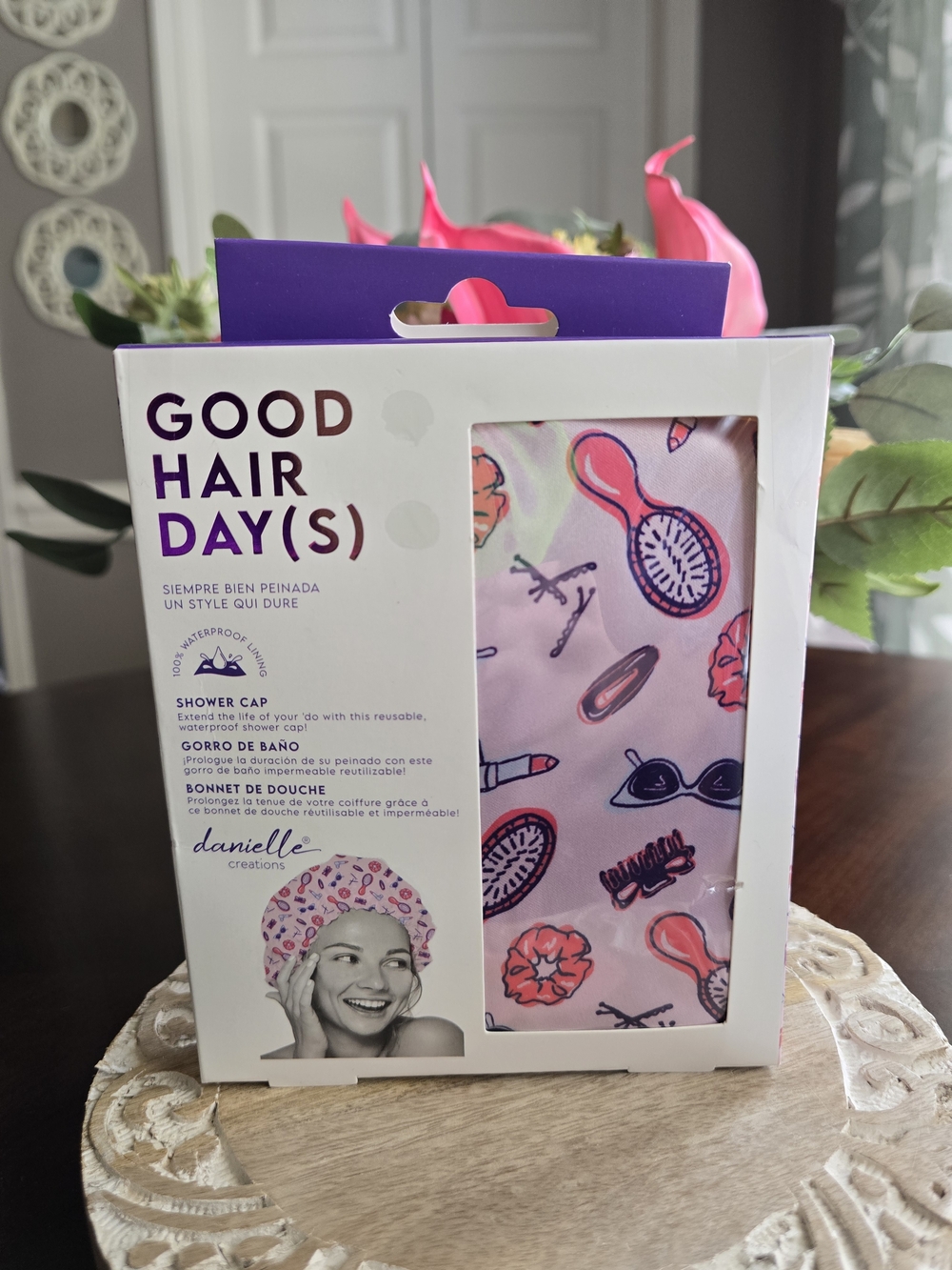 Good Hair Day(s) Kids Pink Shower Cap by Danielle Creations